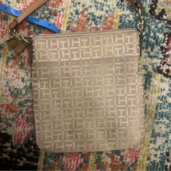 TOMMY HILFIGER SIGNATURE LOGO CROSSBODY SHOULDER BAG BROWN/BEIGE - Picture 3 of 6